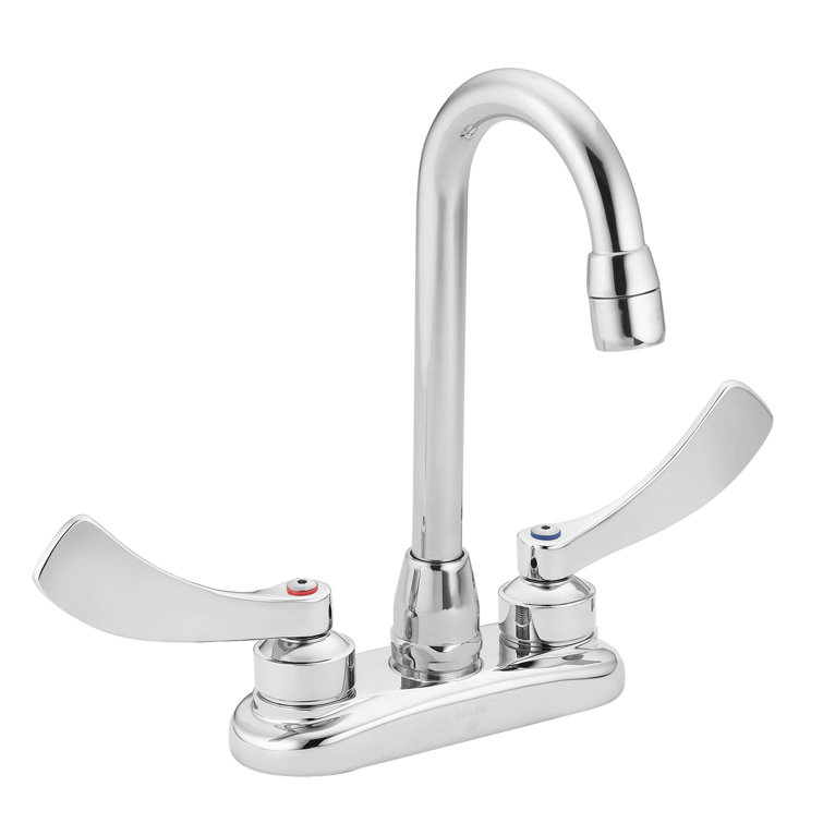 Commercial Grade Chrome Centerset Faucet with Dual Handles