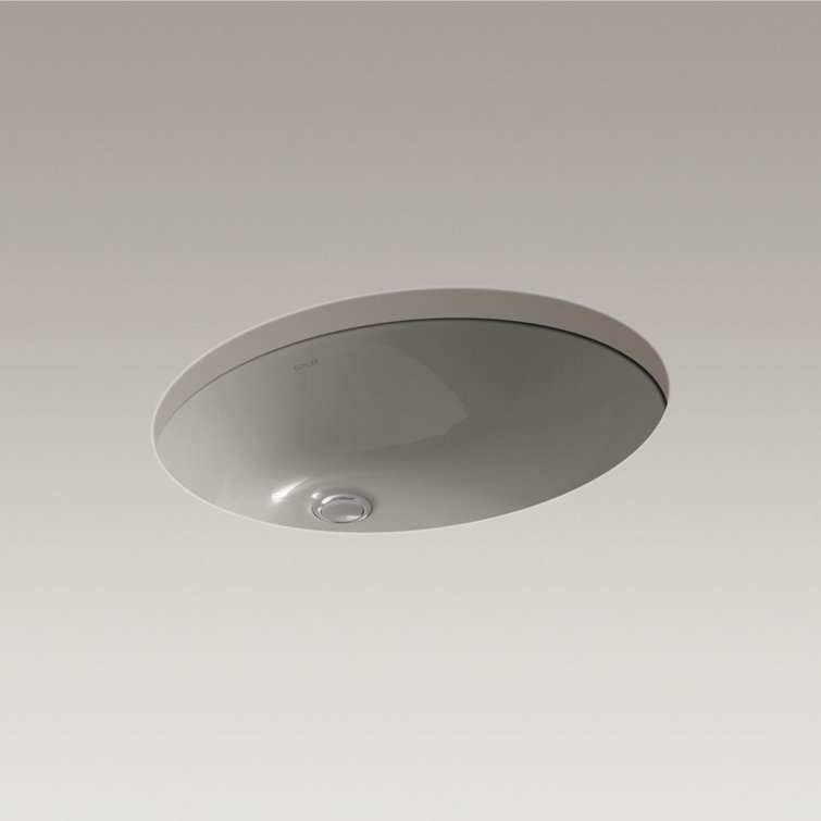 Caxton Classic White Oval Ceramic Undermount Bathroom Sink
