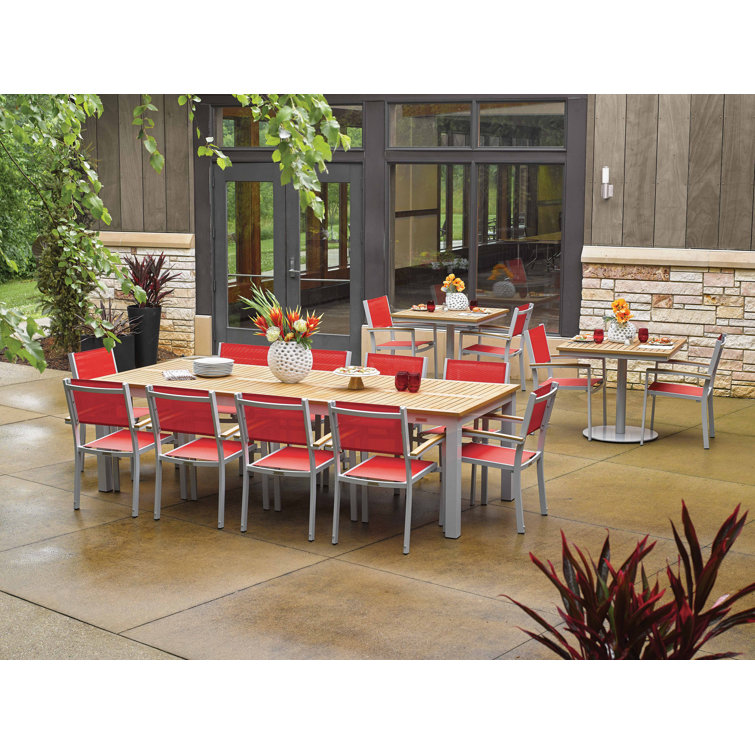 Tekwood Natural 103" Long Outdoor Dining Table for 8-10