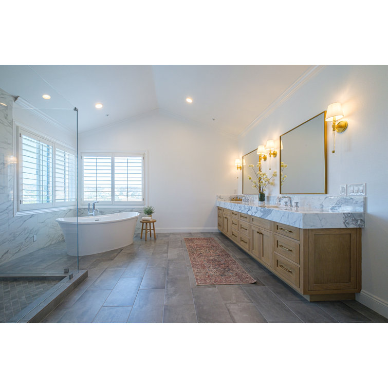 Studio 60'' White Acrylic Freestanding Soaking Bathtub