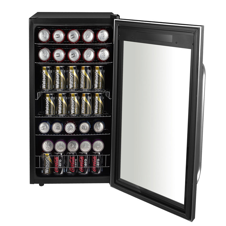 Sleek 121-Can Capacity Stainless Steel Beverage Chiller with Touch Control