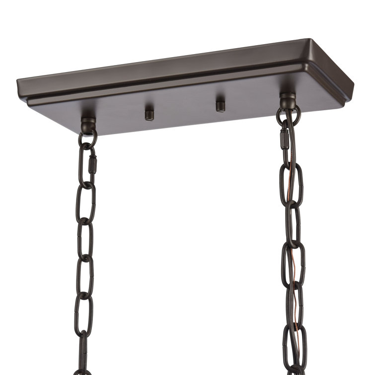 Old Bronze 6-Light Metal Kitchen Island Pendant