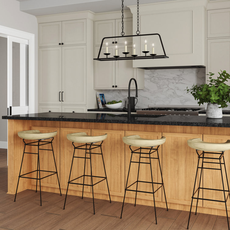 Old Bronze 6-Light Metal Kitchen Island Pendant