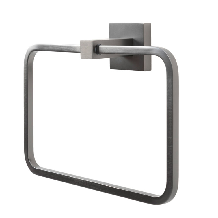 Gun Metal Gray 4-Piece Bathroom Hardware Set with Towel Bar