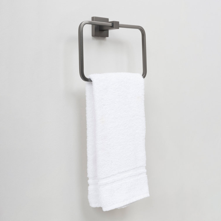 Gun Metal Gray 4-Piece Bathroom Hardware Set with Towel Bar