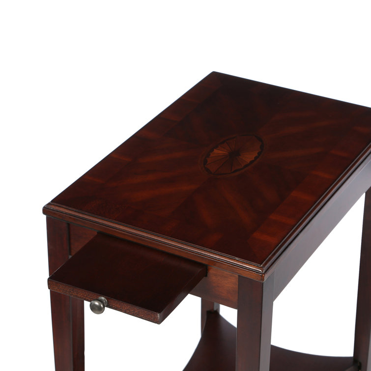 Plantation Cherry Rectangular Side Table with Storage Drawer