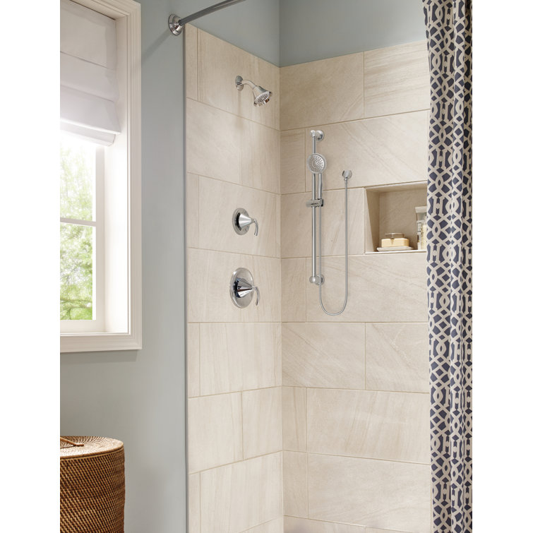 Chrome Adjustable Handheld Showerhead with Slide Bar