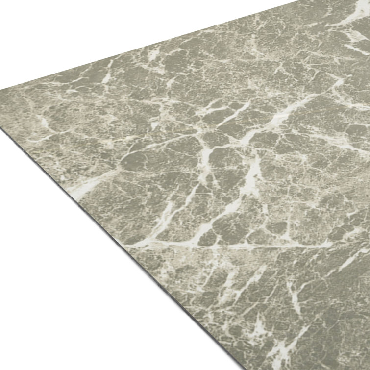 Gray Marble Self-Adhesive 12-Inch Vinyl Floor Tiles, 20-Pack
