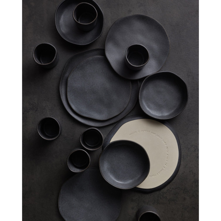 Gray Ceramic 32-Piece Dinnerware Set for 8