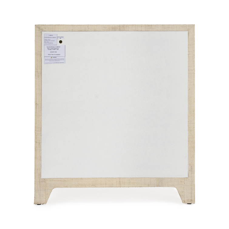 Bar Harbor Hand-Woven Natural Raffia 3-Drawer Chest