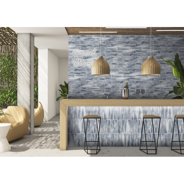 Thames 3" x 12" Blue Ceramic Subway Tile