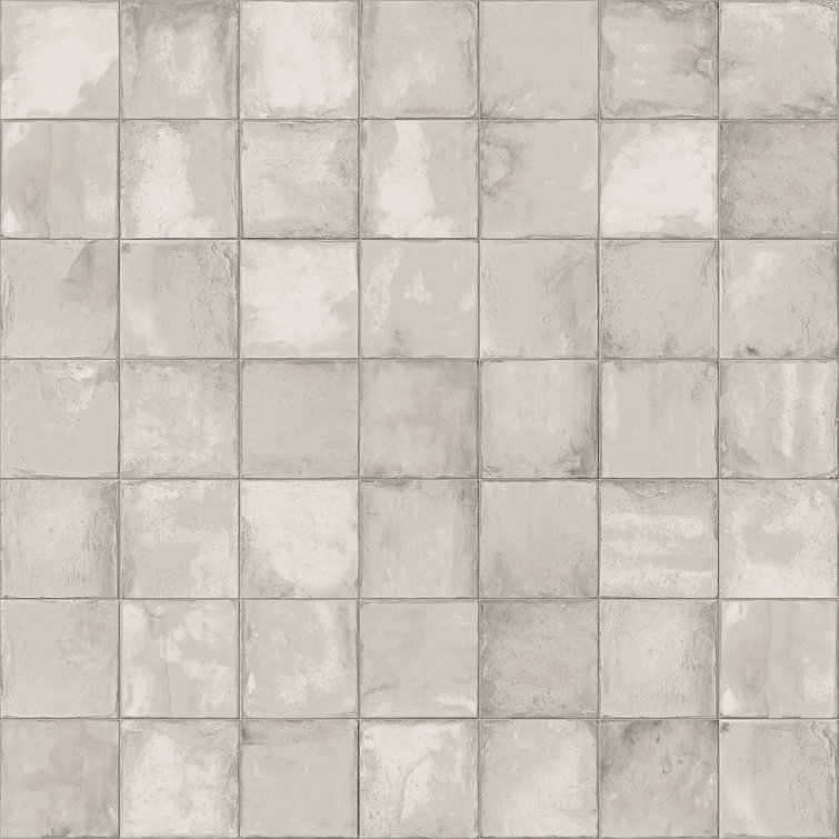 Poise 8" Matte White Porcelain Tile for Kitchen and Bathroom