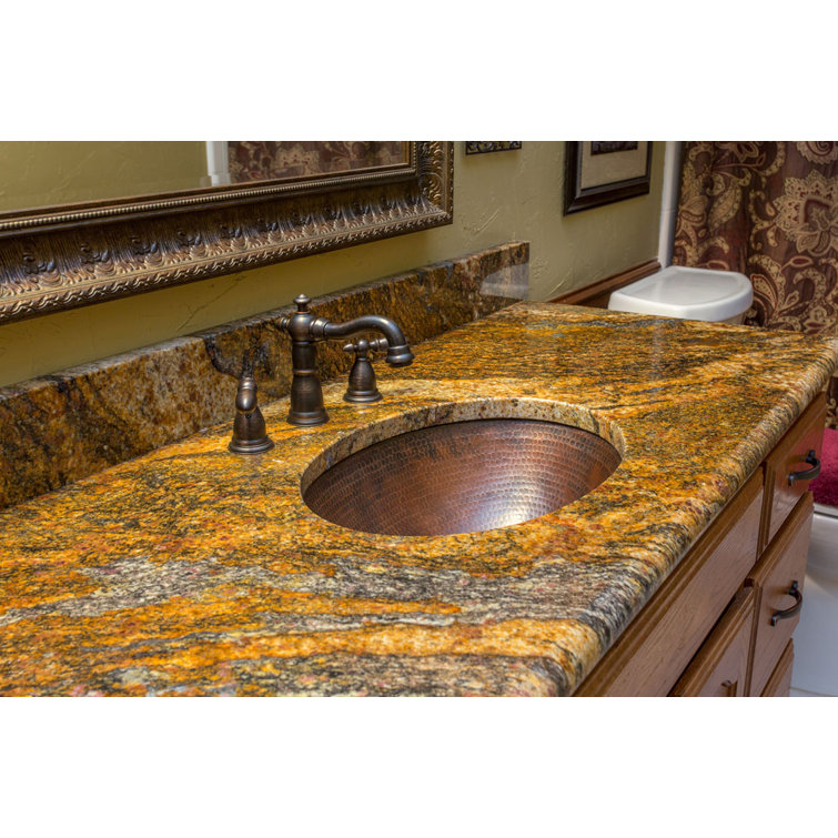 19" Oval Oil Rubbed Bronze Hammered Copper Bathroom Sink