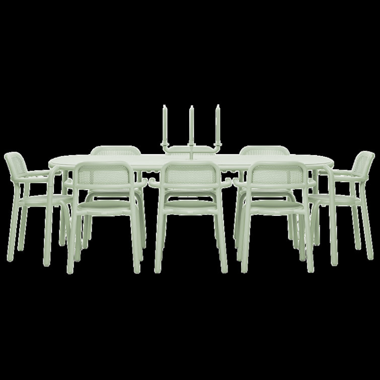 Mist Green Toní Solid Aluminum Outdoor Candle Holder