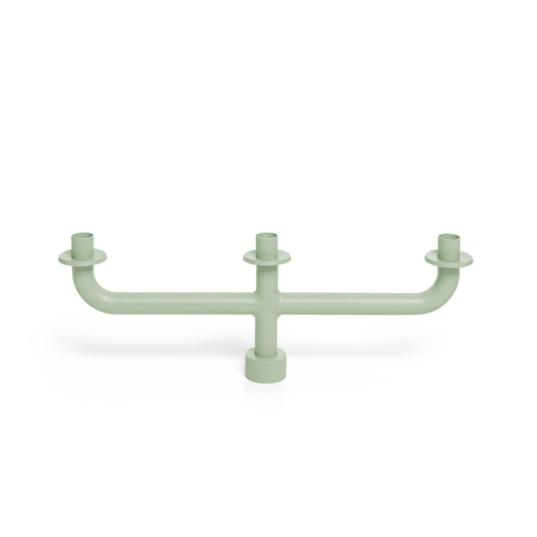 Mist Green Toní Solid Aluminum Outdoor Candle Holder