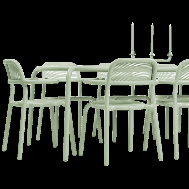 Mist Green Toní Solid Aluminum Outdoor Candle Holder