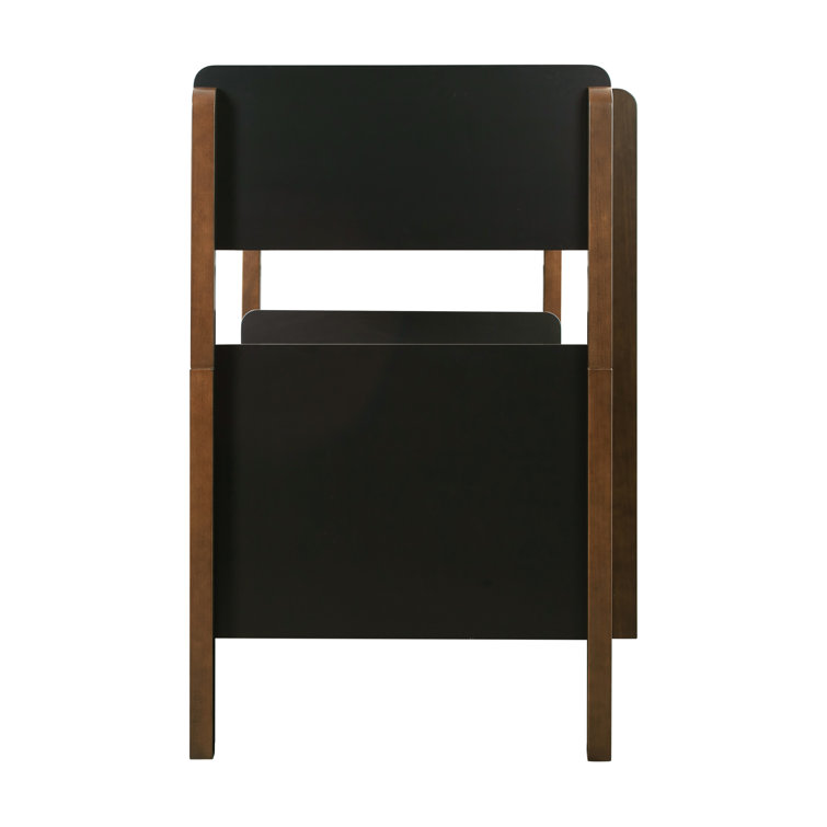 TipToe Twin Bunk Bed in Black and Natural Walnut Pine