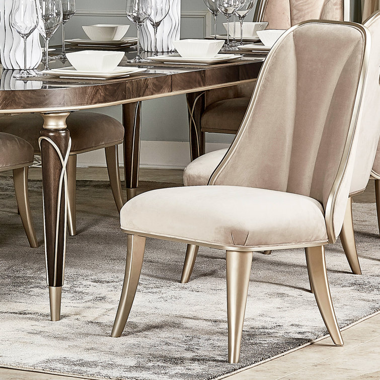 Hazelnut Mahogany 9-Piece Extendable Oval Dining Set with Porcini Velvet Chairs