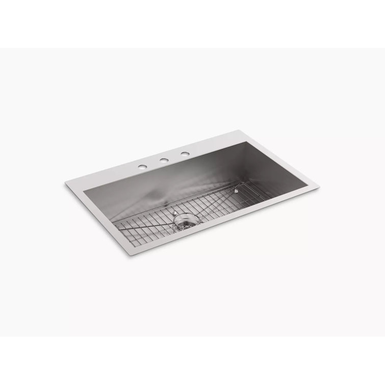 Vault 33" Stainless Steel Drop-In Single Bowl Kitchen Sink