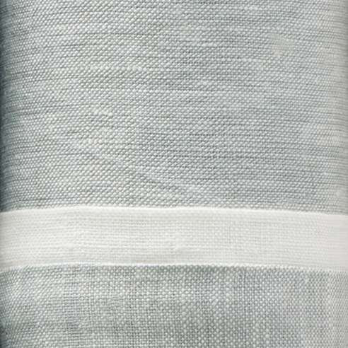 Sky Blue Linen Queen Duvet Cover with Piped Edges