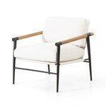 Fayette Cloud Textural Leather Chair with Carbon Steel Legs
