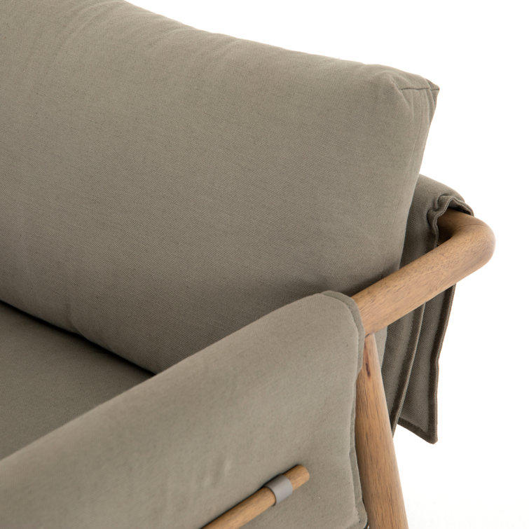 Villa Olive Contemporary Wood Accent Chair with Decorative Toggles