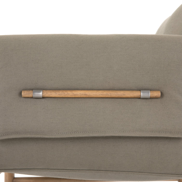 Villa Olive Contemporary Wood Accent Chair with Decorative Toggles