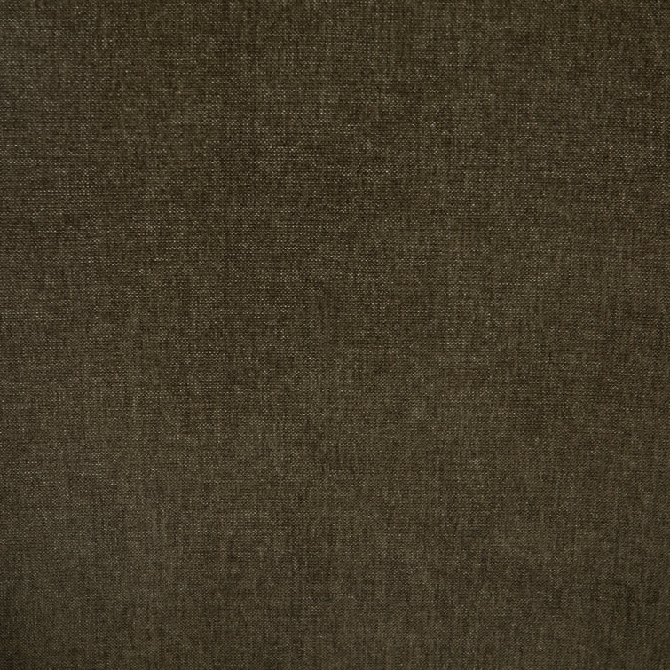 Chenille Olive Green Accent Chair with Rattan Inlay and Wooden Frame
