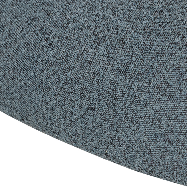 Sky Blue Boucle Accent Chair with Metal Base