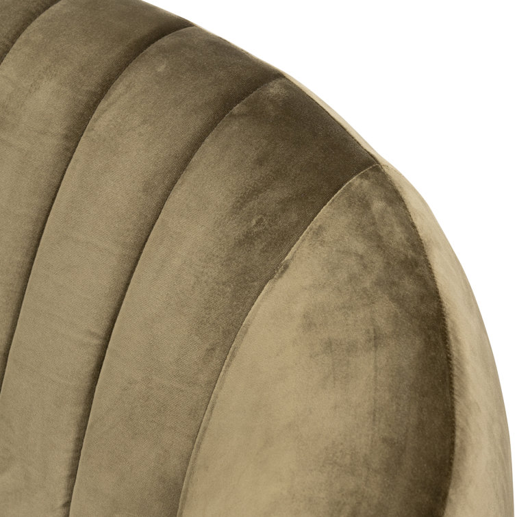 Surrey Olive Contemporary Leather Swivel Barrel Chair