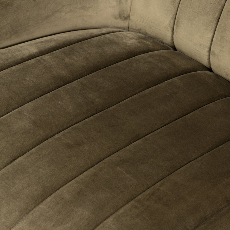 Surrey Olive Contemporary Leather Swivel Barrel Chair