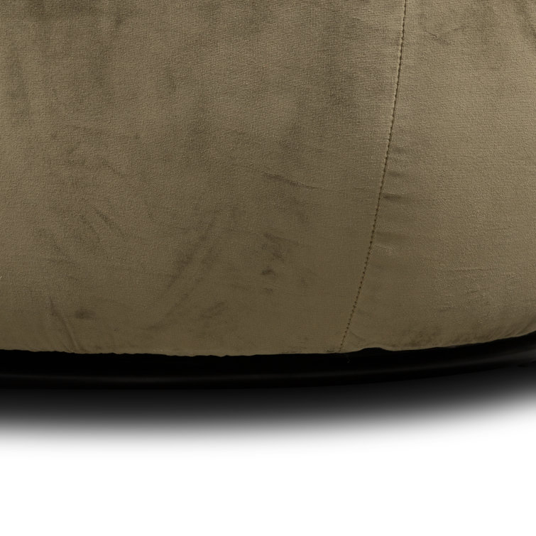Surrey Olive Contemporary Leather Swivel Barrel Chair