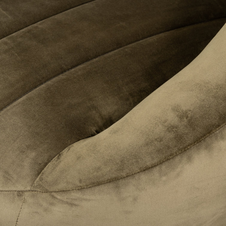 Surrey Olive Contemporary Leather Swivel Barrel Chair