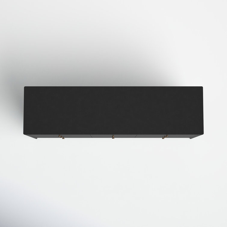 Modern Industrial Black Iron 8-Drawer Double Dresser