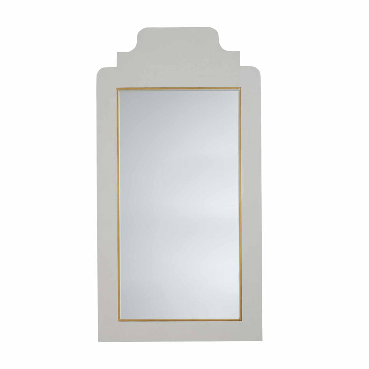 Rectangular Gold Alabaster Faux Shagreen Wall Mirror