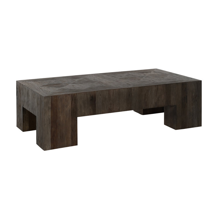 Natural Elm Rectangular Recycled Wood Coffee Table