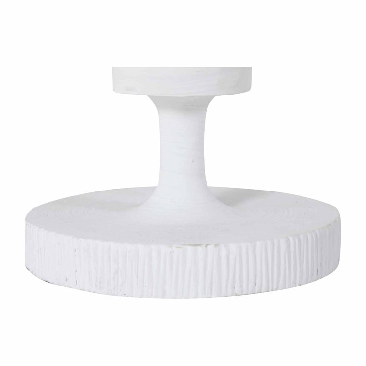 Olivia White Iron and Polyresin Table Lamp with Linen Shade