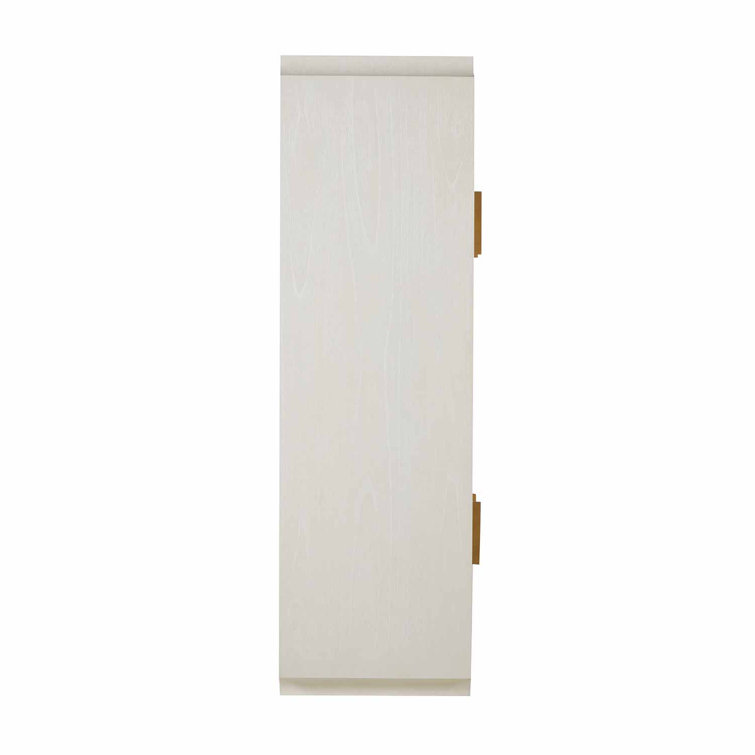 Gabby 60'' White and Gold Mid-century Modern 6-Drawer Dresser