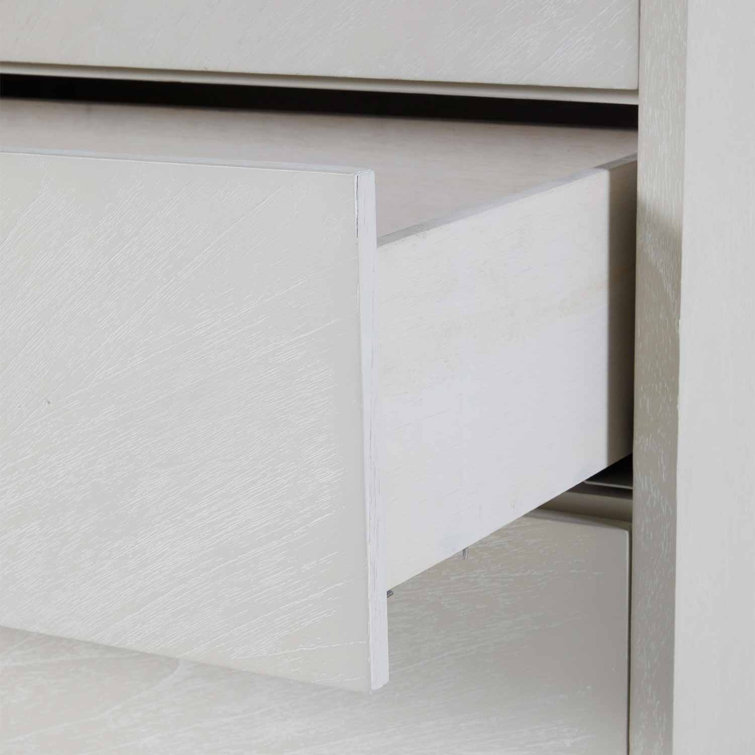 Gabby 60'' White and Gold Mid-century Modern 6-Drawer Dresser