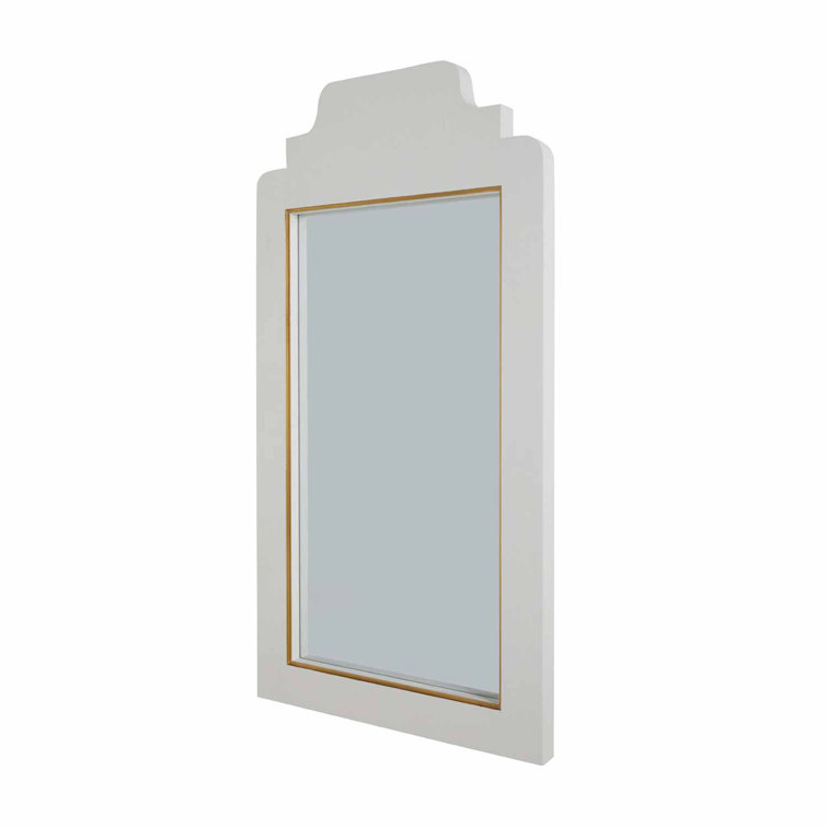 Rectangular Gold Alabaster Faux Shagreen Wall Mirror