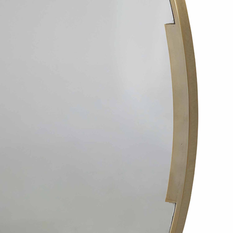 Brushed Gold Round Iron Wall Mirror