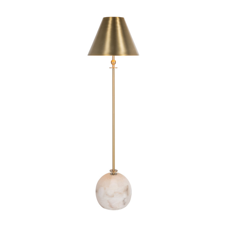 Vivianna Antique Brass and Alabaster Buffet Lamp