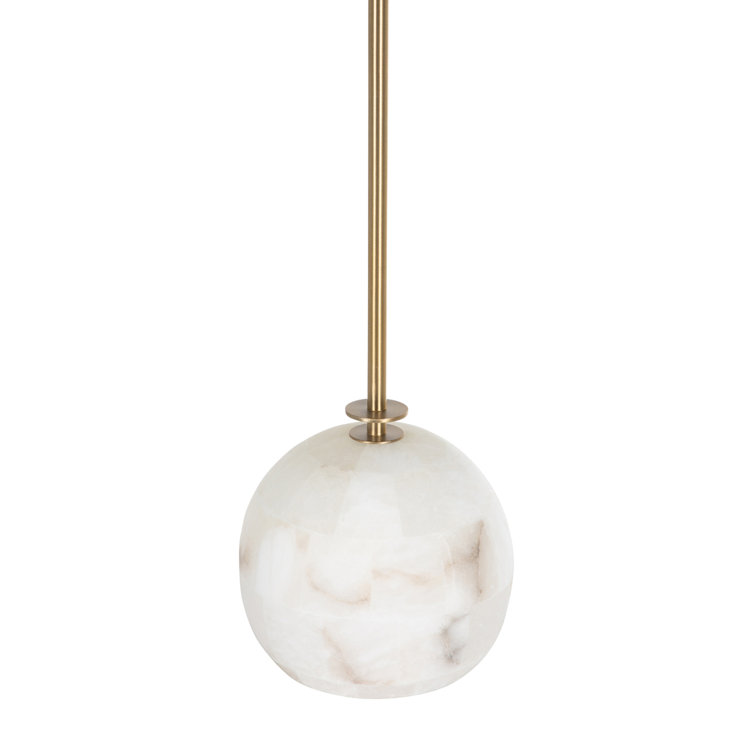 Vivianna Antique Brass and Alabaster Buffet Lamp