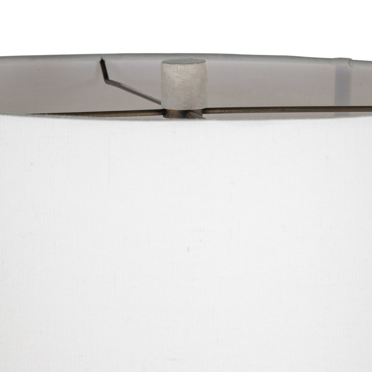 Maddox 30" Plaster White Resin Table Lamp with Linen Shade