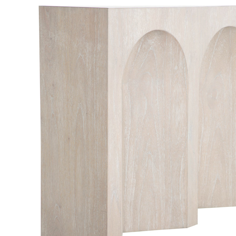 Arlee Cerused Natural Blonde Wood Console Table