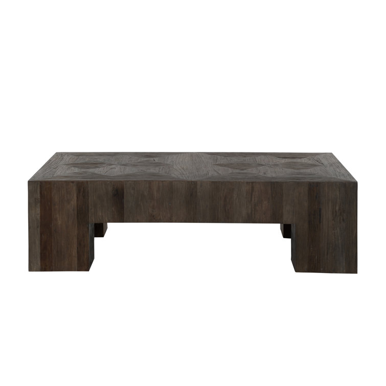 Natural Elm Rectangular Recycled Wood Coffee Table
