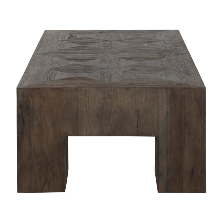 Natural Elm Rectangular Recycled Wood Coffee Table