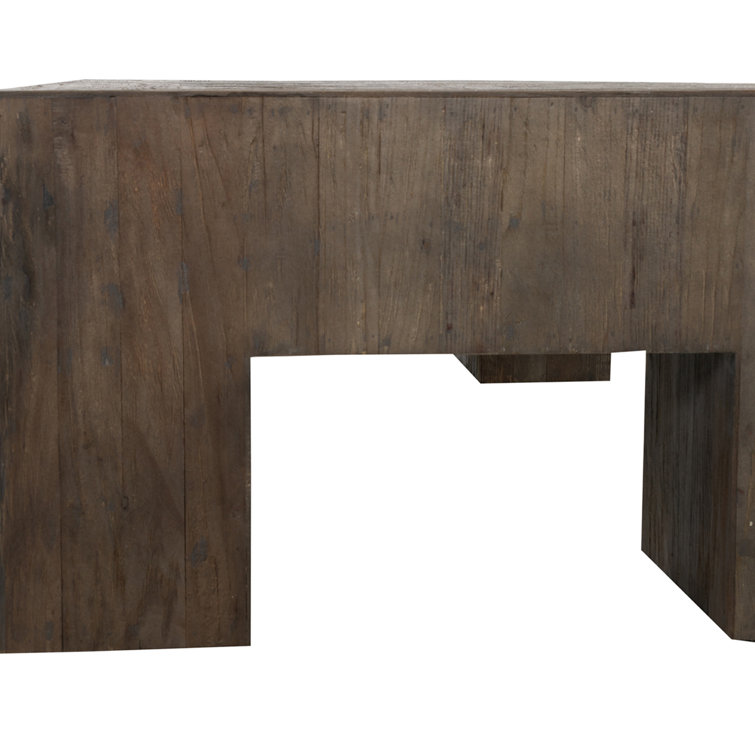 Natural Elm Rectangular Recycled Wood Coffee Table