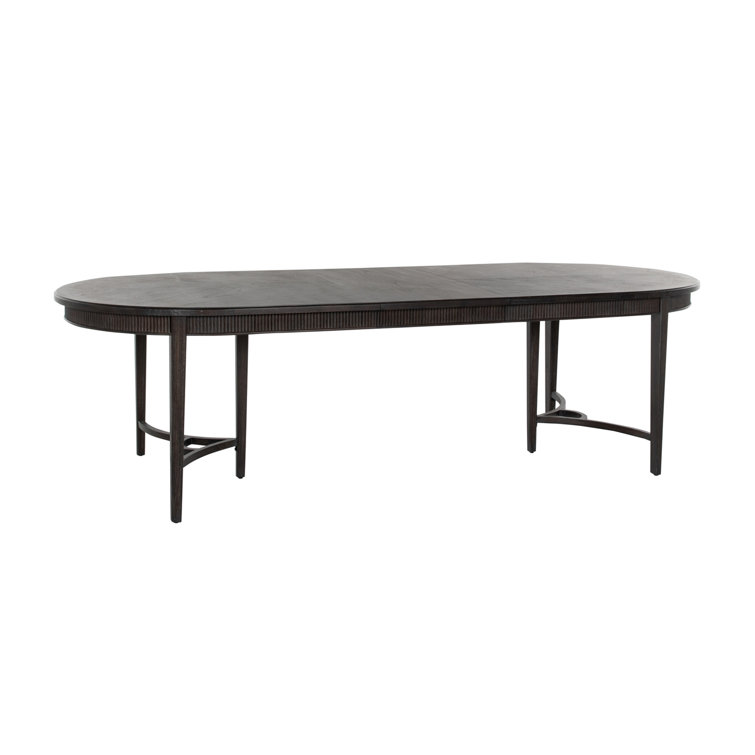 Whitlock Oval Cerused Forest Black Mindi Wood Dining Table