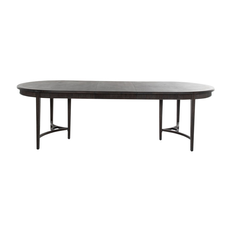 Whitlock Oval Cerused Forest Black Mindi Wood Dining Table